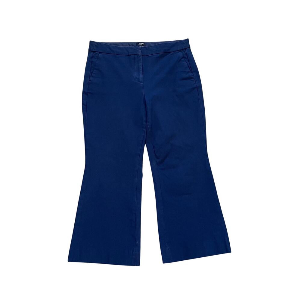 J.Crew Blue Kelsey Flare Pants, Cropped Fit, Classic, Minimalist, Size 10